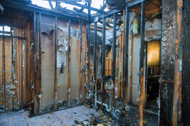 Professional Fire Damage Restoration technician working in Robbinsdale, MN